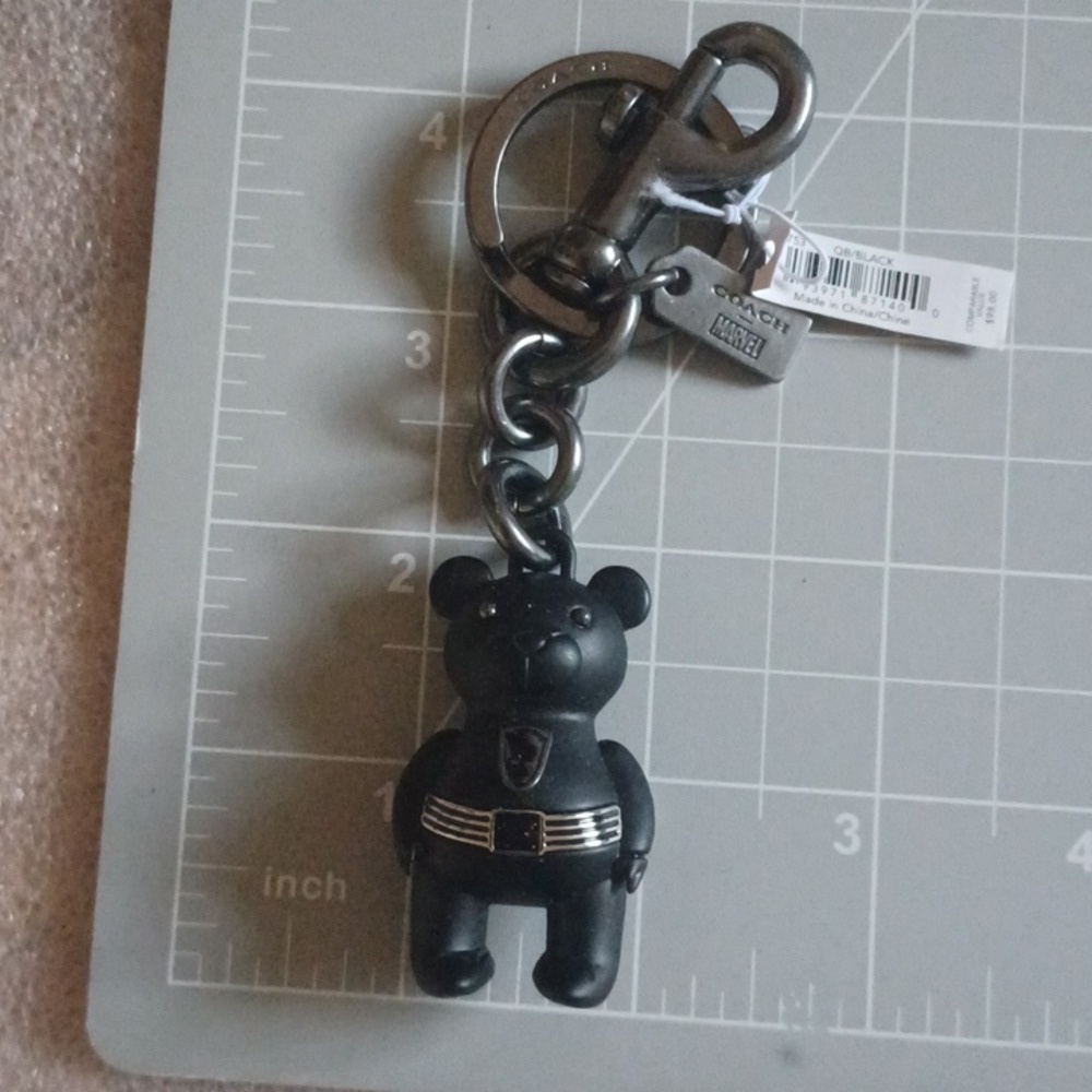 COACH Marvel Black Panther Bear Bag Charm, NWT - Picture 6 of 7